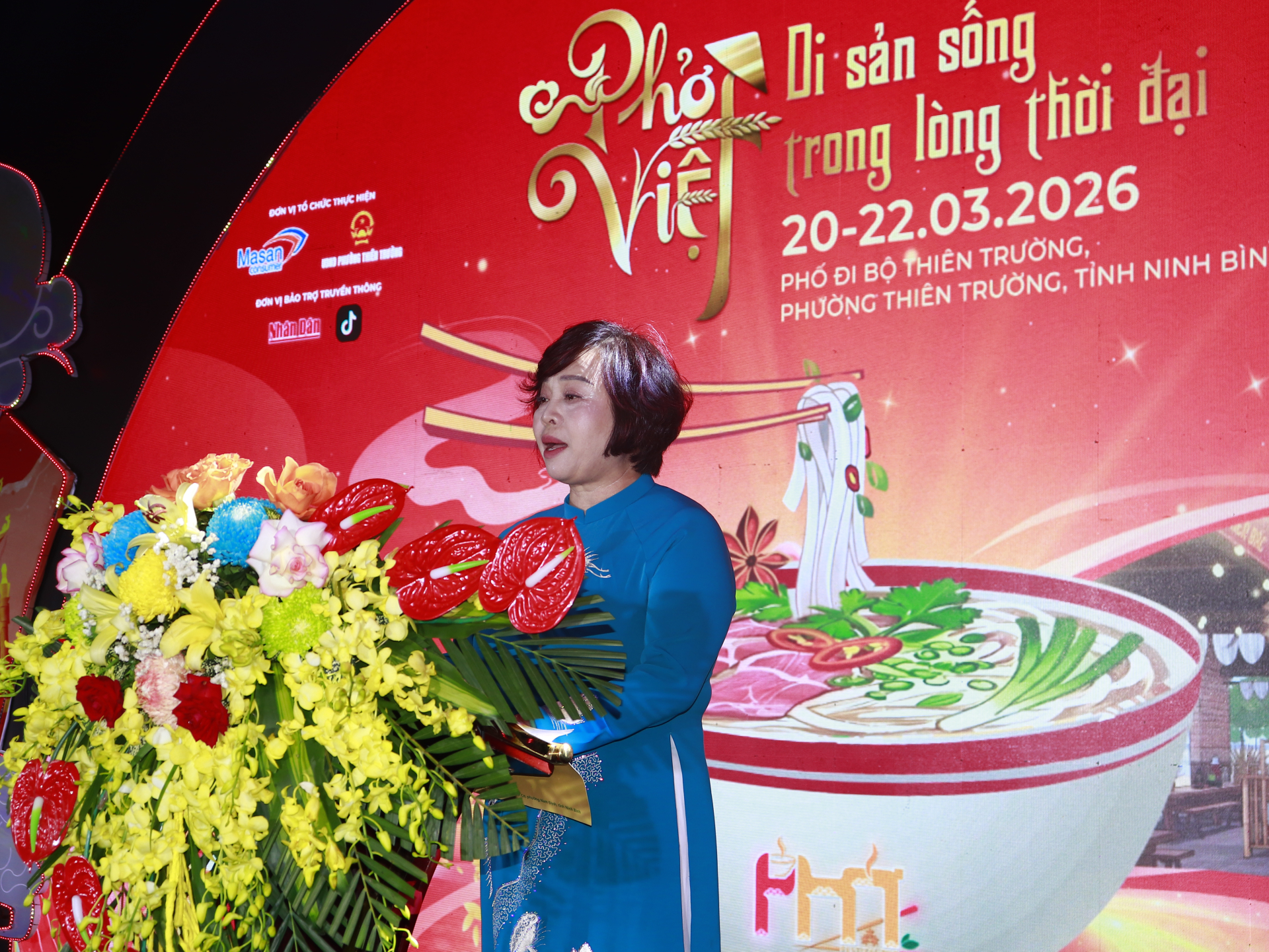 Phát biểu tại Lễ khai mạc Festival Phở 2026, Nghệ nhân Lê Thị Thiết, Phó Chủ tịch Hiệp hội Văn hóa ẩm thực Việt Nam, Chủ tịch Hiệp hội Văn hóa ẩm thực tỉnh Ninh Bình cho biết Hiệp hội đang phối hợp cùng TP. Hà Nội để làm hồ sơ trình Unesco công nhận Phở là di sản Thế giới.