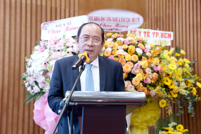 Giám đốc Sở Y Tế TP.HCM Tăng Chí Thượng phát biểu tại buổi lễ thành lập Viện nghiên cứu Tâm Anh