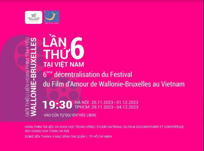 Liên hoan Phim Tình yêu Wallonie-Bruxelles lần thứ 6 tại Việt Nam