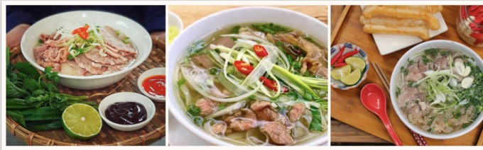 Phở là món ăn không thể thiếu của người Việt