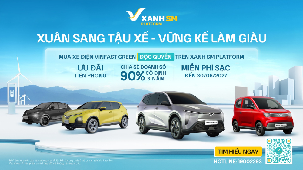 GSM bắt đầu nhận đặt cọc 4 dòng xe  VINFAST GREEN từ ngày  17/03/2025