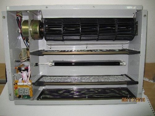 Hình ảnh bên trong của thiết bị lọc không khí