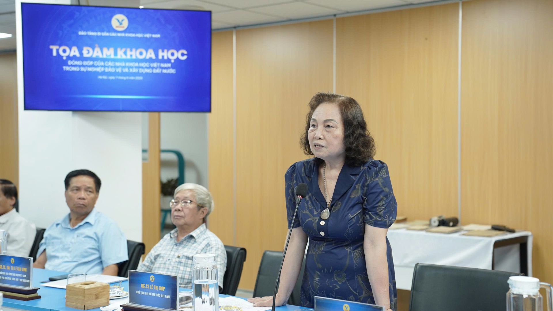 GS.TS Lê Thị Hợp, Chủ tịch Hội Nữ trí thức Việt Nam phát biểu