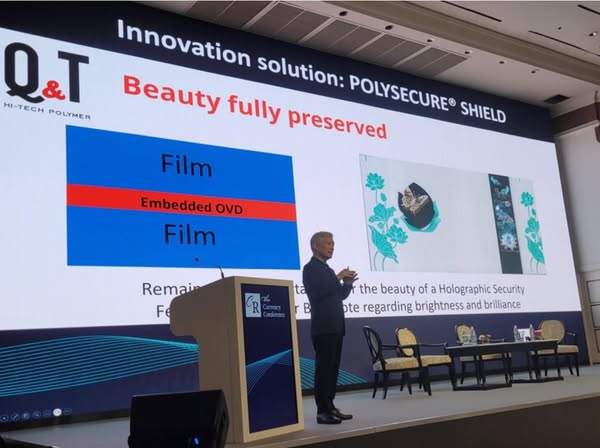 Chủ tịch HĐQT Q&T HiTech giới thiệu POLYSECURE® SHIELD tại Hội nghị Tiền tệ Quốc tế 