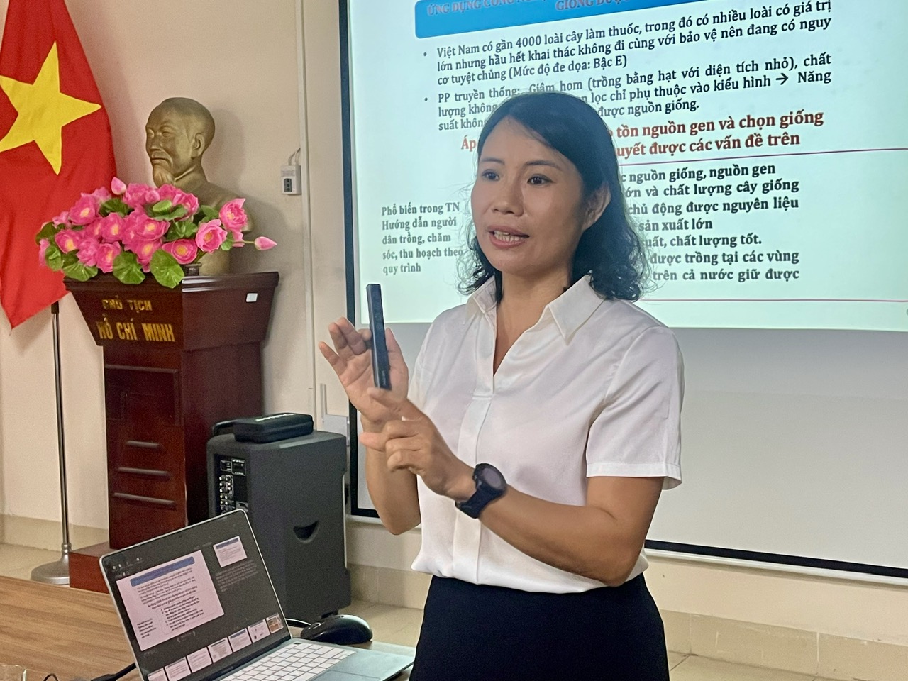 Khác với những bài thuyết trình hàn lâm thông thường, tiến sĩ Hường mang đến không chỉ kiến thức, mà là một hành trình nghiên cứu sống động và đầy cảm hứng