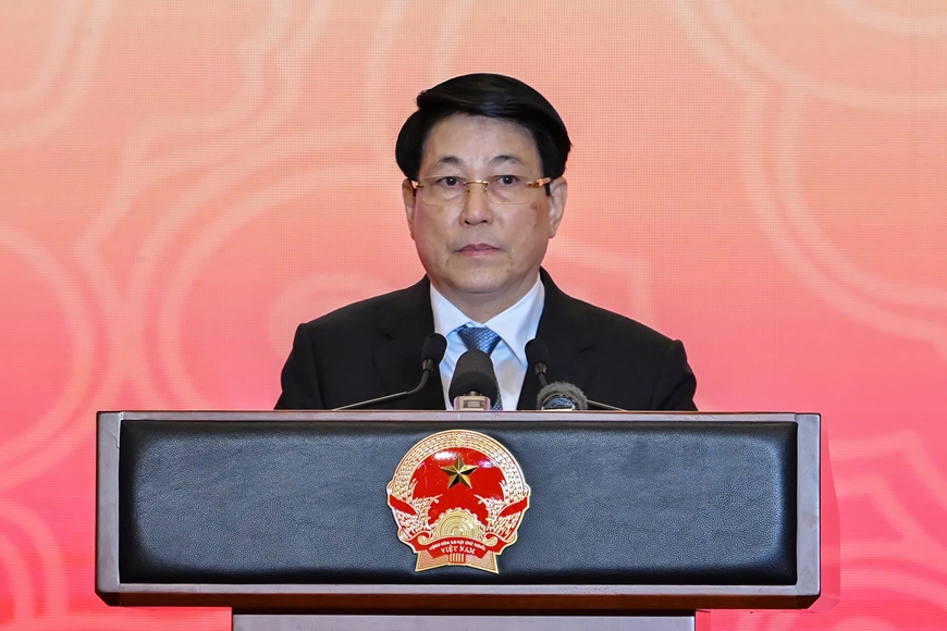 Chủ tịch nước Lương Cường phát biểu tại buổi lễ