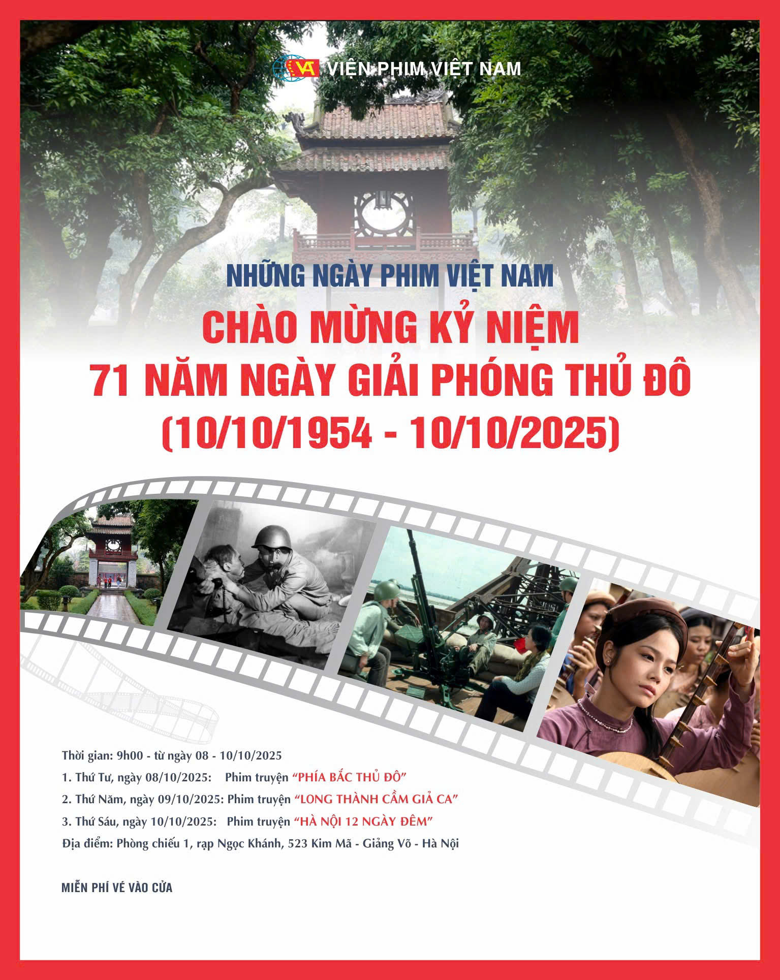 Những ngày phim Việt Nam - lan tỏa ký ức Hà Nội hào hùng và nhân ái