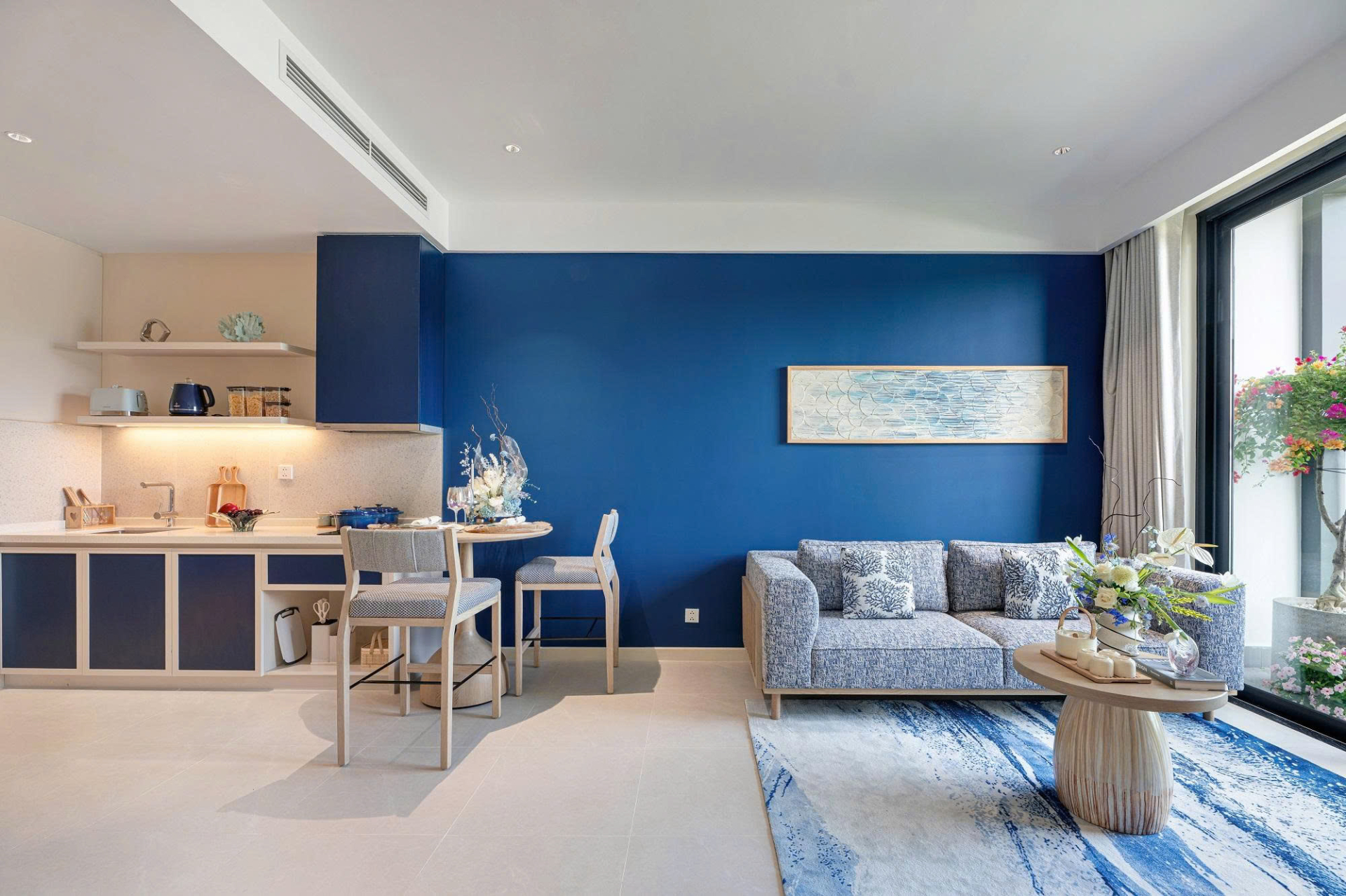 Căn hộ Blanca được bàn giao full nội thất theo tiêu chuẩn quốc tế, thiết kế bởi Ong&Ong (Singapore)