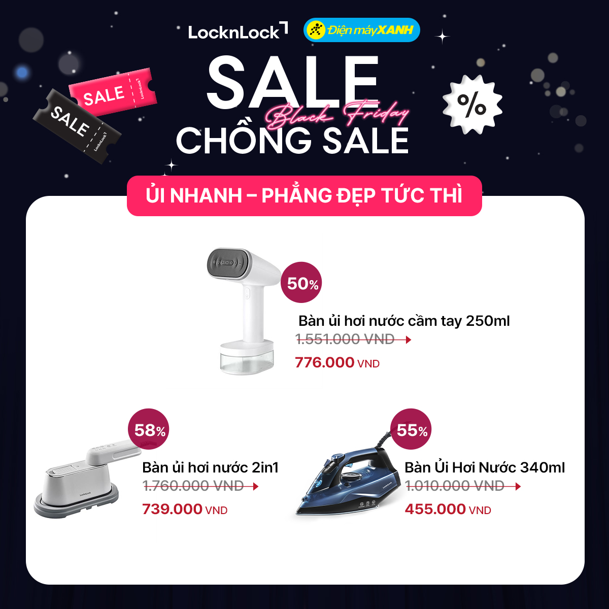 Báo động sale kép! LocknLock giảm tới 50%++ trong tháng 11 – Mua máy hút bụi, nhận vali thời trang cao cấp, săn deal Black Friday siêu hời!