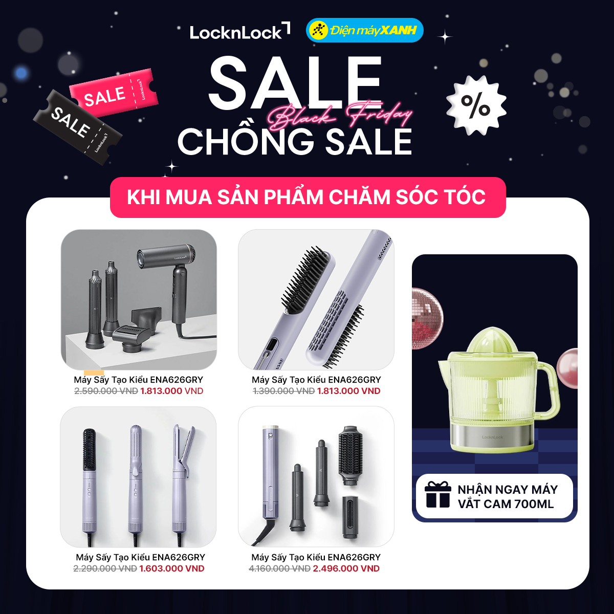 Báo động sale kép! LocknLock giảm tới 50%++ trong tháng 11 – Mua máy hút bụi, nhận vali thời trang cao cấp, săn deal Black Friday siêu hời!