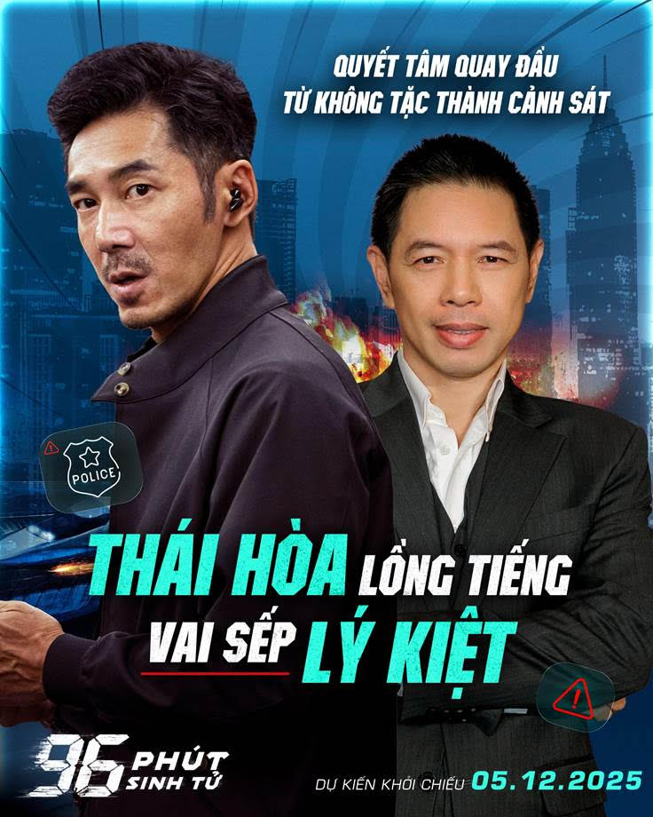 Thái Hòa đảm nhiệm vai trò lồng tiếng cho “sếp lớn” Lý Kiệt của đội cảnh sát