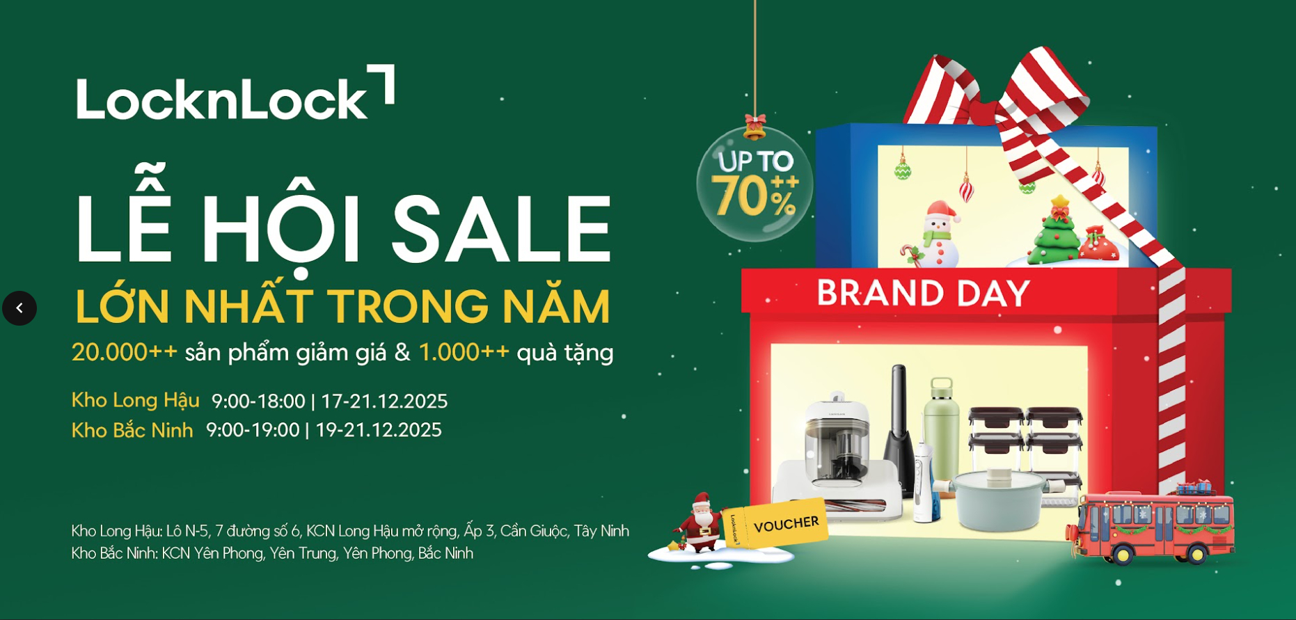 Lễ hội sale lớn nhất năm “LocknLock Brand Day” trở lại đường đua dịp giáng sinh