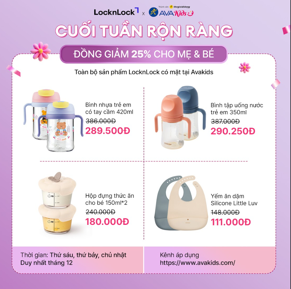 LocknLock chính thức có mặt tại hệ thống Avakids: Mở rộng trải nghiệm mua sắm an toàn- Tiện lợi cho Mẹ và Bé