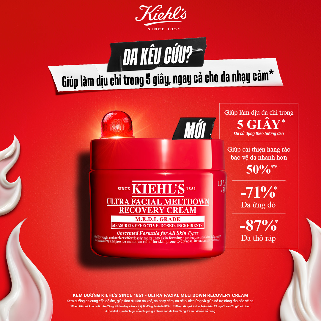 Kiehl’s ra mắt Ultra Facial Meltdown Recovery Cream: Giải pháp