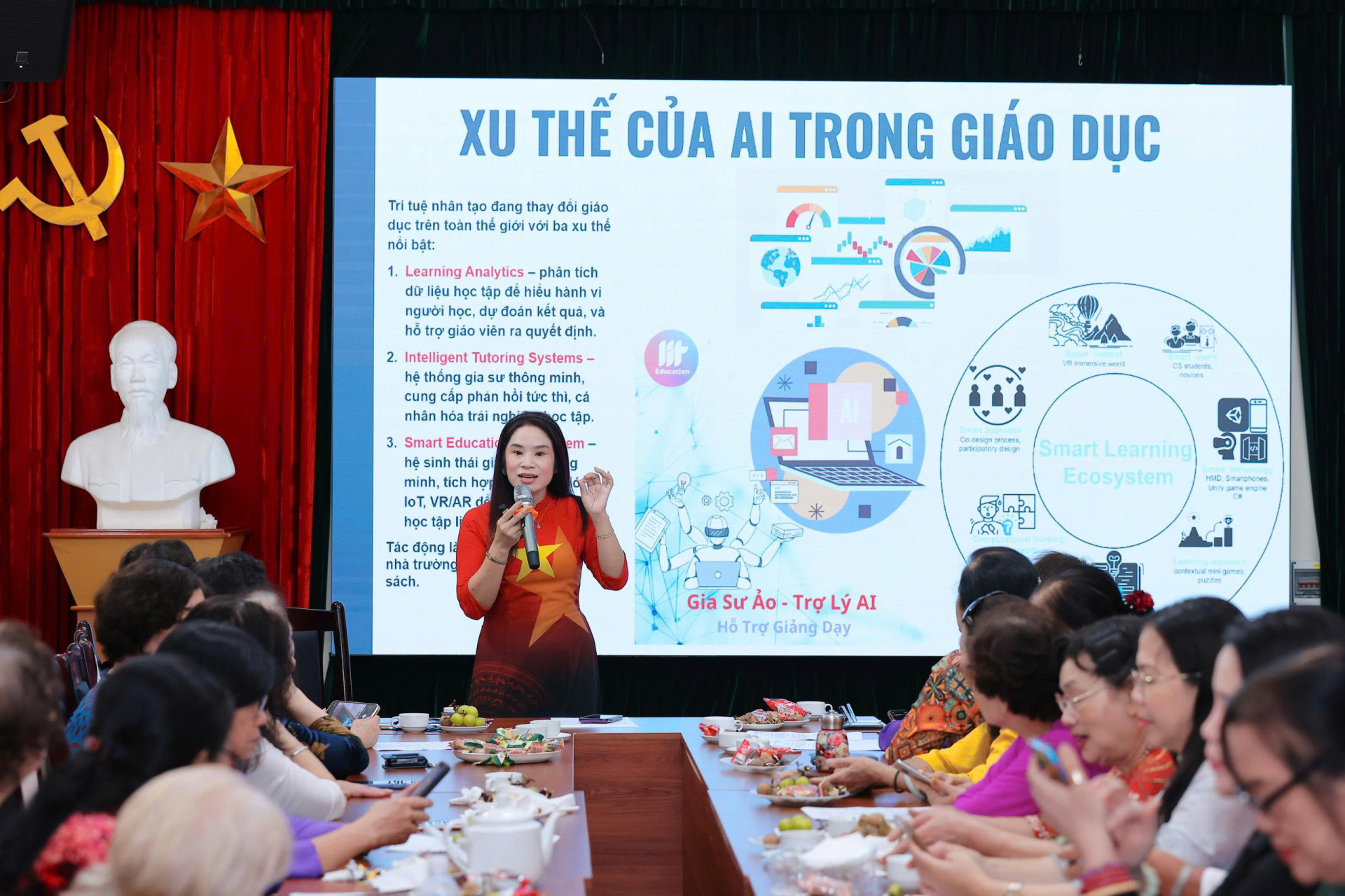 PGS.TS Nguyễn Kim Sơn tham luận tại Hội thảo do Hội Nữ trí thức Hà Nội tổ chức