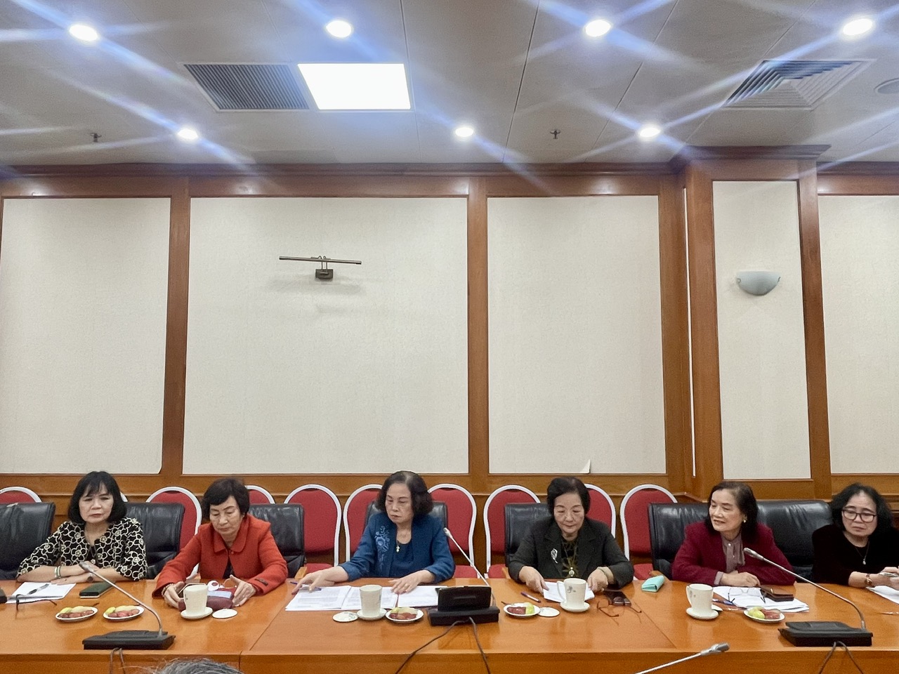Ban Thuờng Vụ Hội Nữ trí thức Việt Nam tại buổi làm việc.