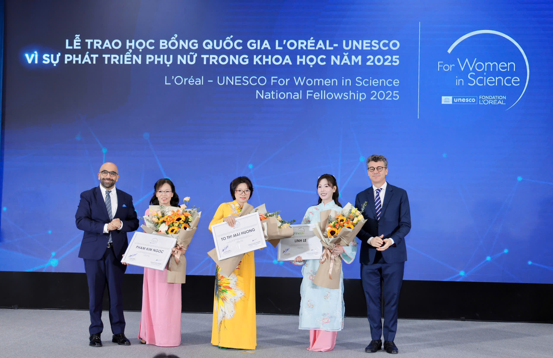 3 nhà khoa học nữ nhận giải thưởng L'Oréal- UNESCO For Women in Science National Fellowship 2025