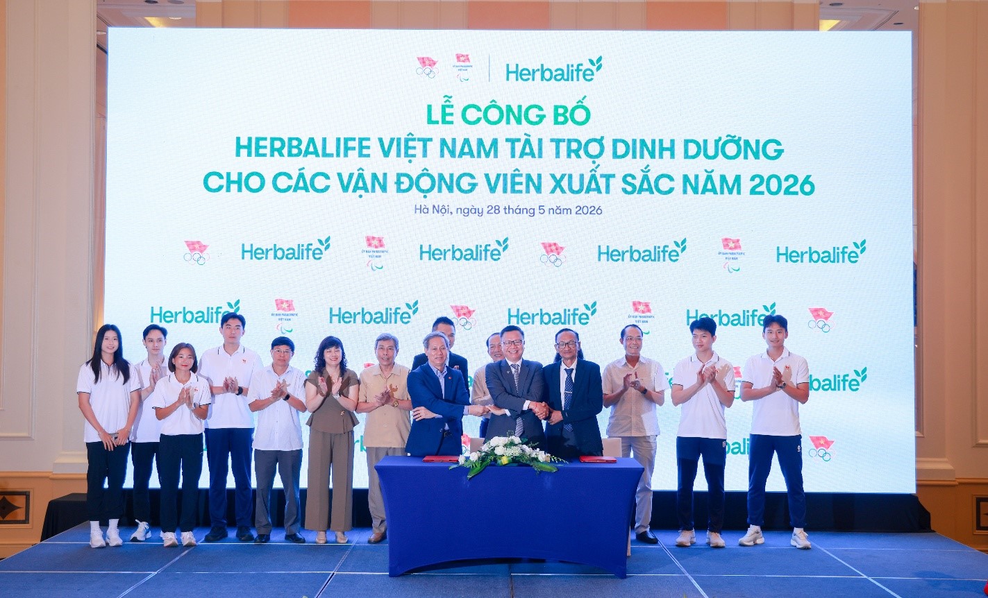 Herbalife Việt Nam tiếp tục tài trợ sản phẩm dinh dưỡng cho các vận động viên xuất sắc Việt Nam năm 2026