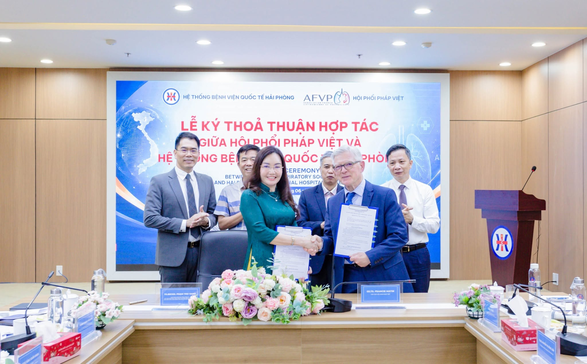 Hệ thống Bệnh viện Quốc tế Hải Phòng ký kết hợp tác với Hội Phổi Pháp Việt