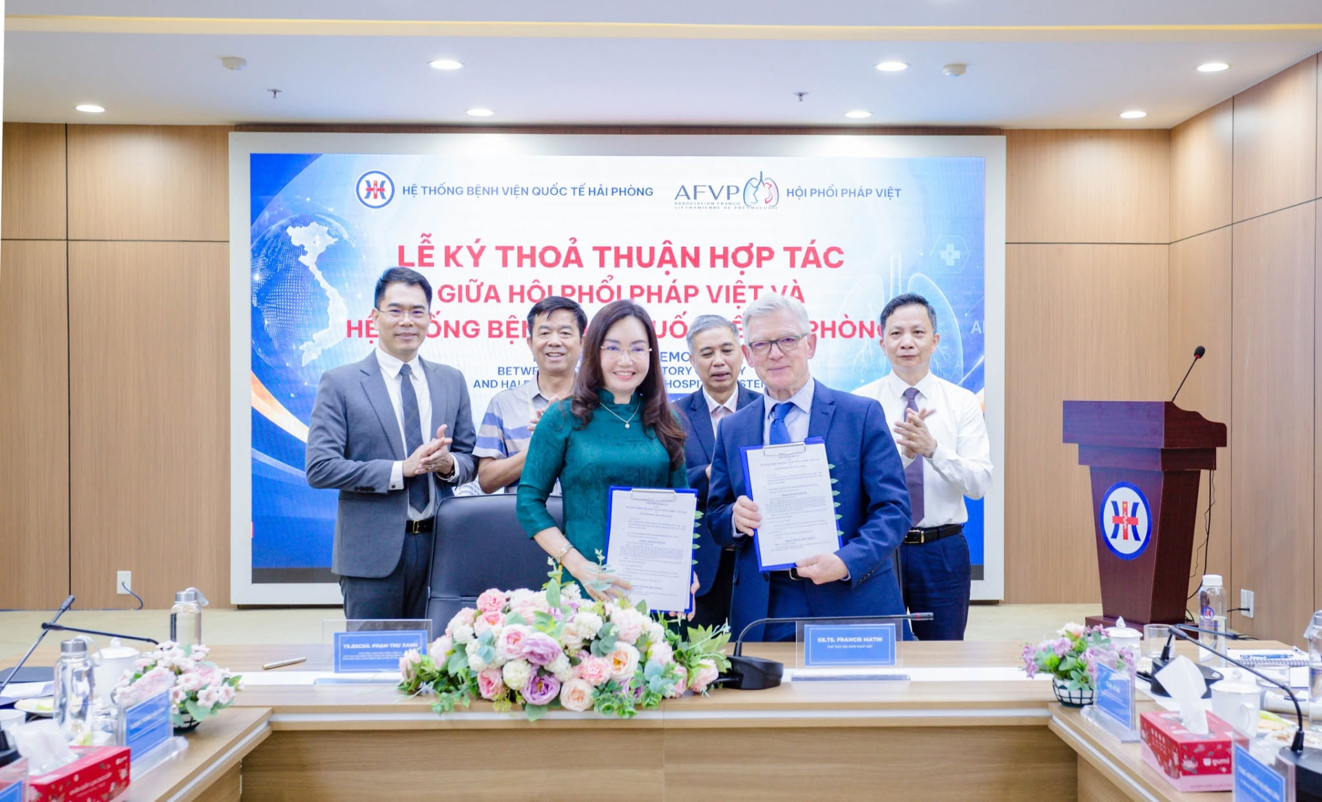 Hệ thống Bệnh viện Quốc tế Hải Phòng ký kết hợp tác với Hội Phổi Pháp Việt