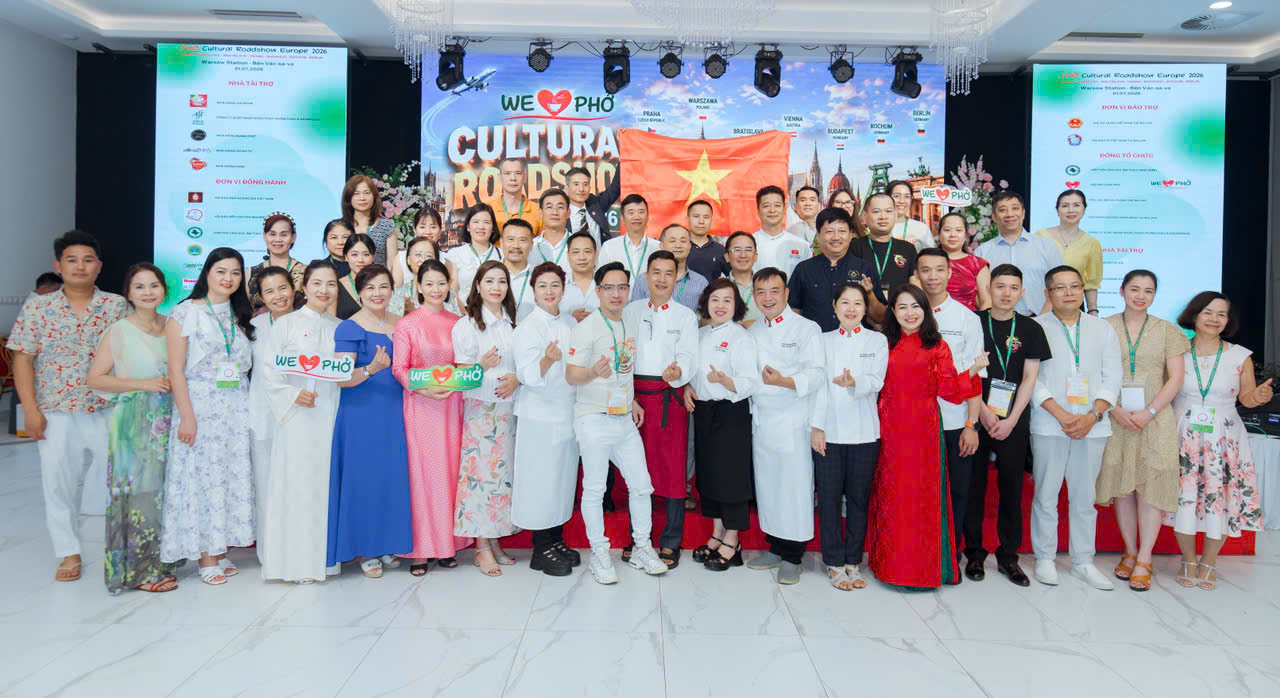 Hành trình Phở Roadshow Europe 2026: Nghệ nhân Việt lan tỏa hương vị quê hương tại Ba Lan