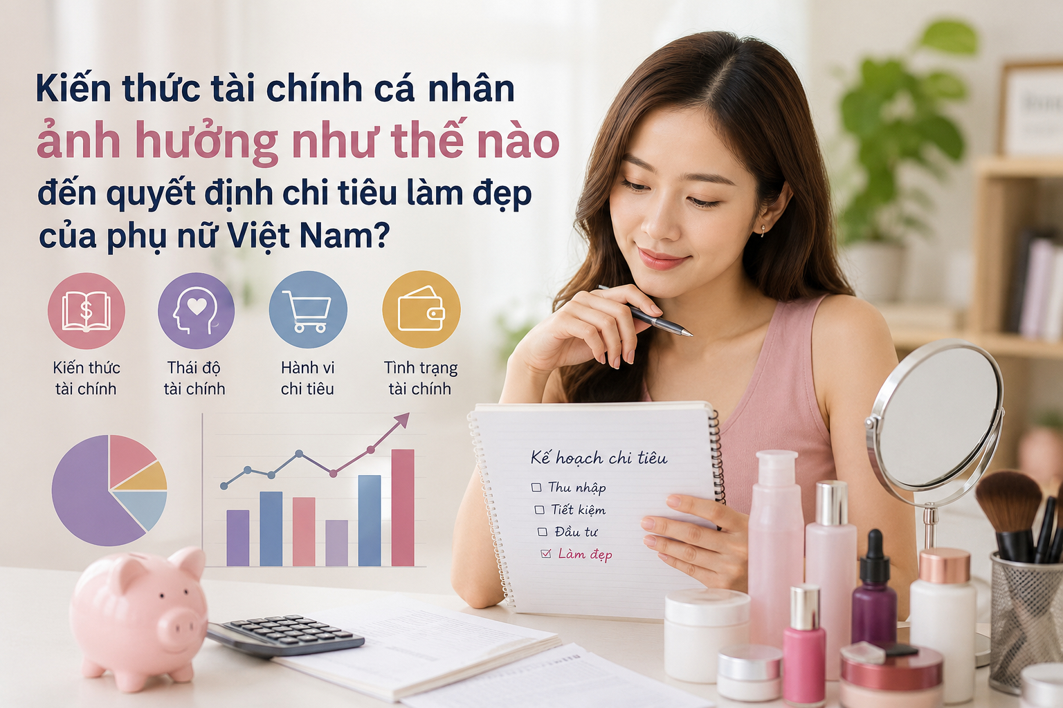 Kiến thức tài chính cá nhân ảnh hưởng như thế nào đến quyết định chi tiêu làm đẹp của phụ nữ Việt Nam?