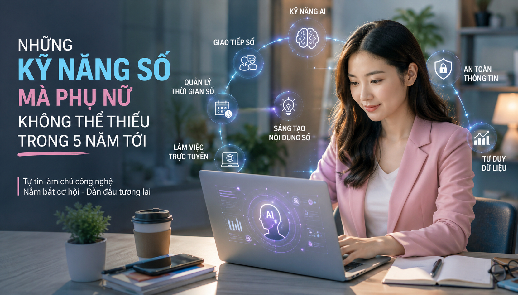 Những kỹ năng số mà phụ nữ không thể thiếu trong 5 năm tới
