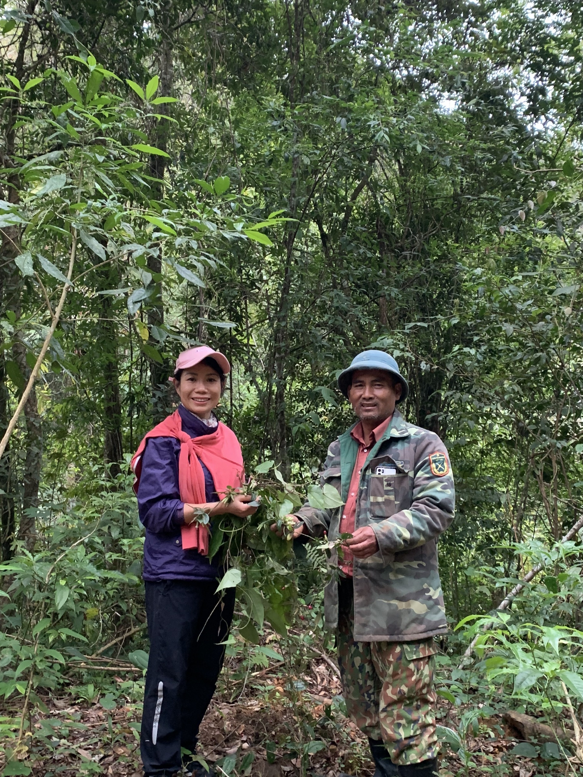 TS Nguyễn Thị Thúy Hường trong một chuyến đi thực địa thu mẫu.