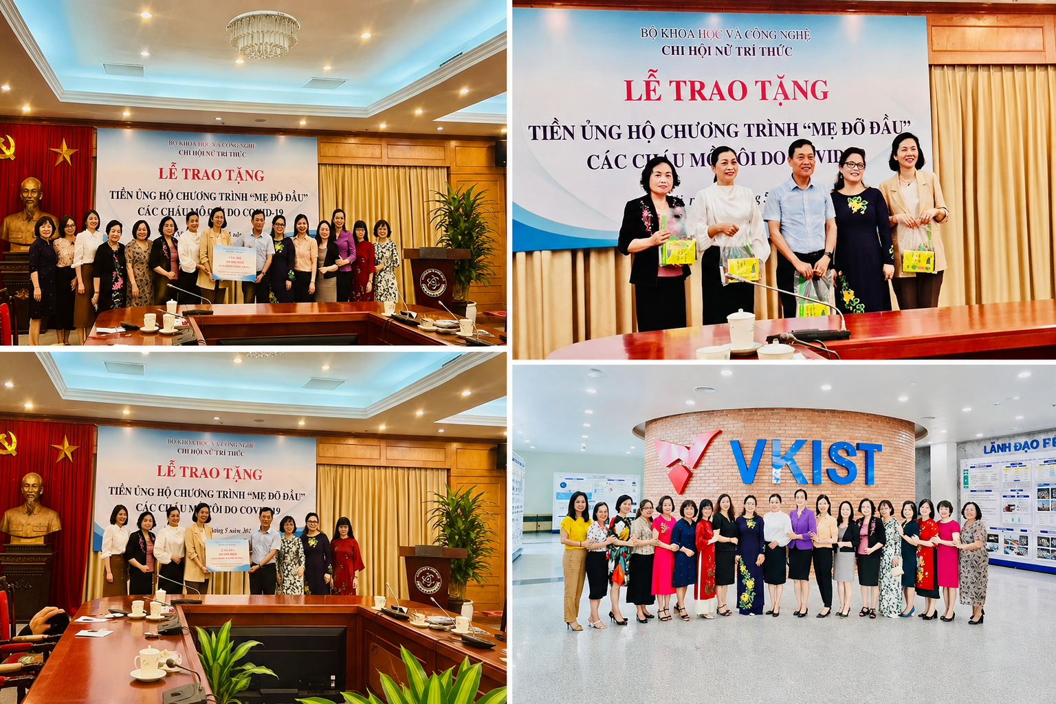 Một số hình ảnh trong buổi Lễ trao tặng tiền ủng hộ Chương trình Mẹ đỡ đầu các cháu trẻ mồ côi do đại dịch Covid - 19