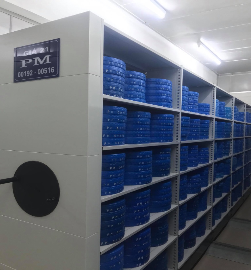 Phim nhựa lưu trữ tại kho Viện Phim Việt Nam
