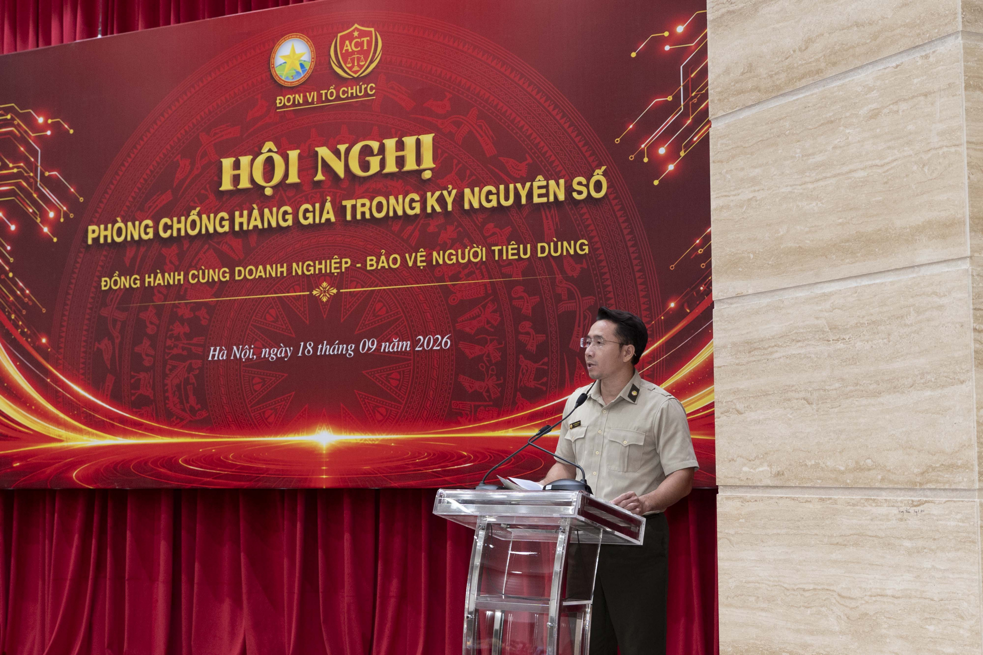 Ông Võ Thành Trung, Giám đốc Chi nhánh ACT Việt Nam tại Thành phố Hồ Chí Minh phát biểu.