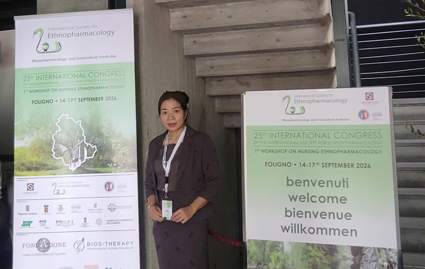 TS. Bá Thị Châm tại Đại hội Đại hội Quốc tế lần thứ 25 của Hiệp hội Quốc tế về Dược học Dân tộc (ISE) và Hội thảo lần thứ nhất về Điều dưỡng Dược học Dân tộc diễn ra từ ngày 14-17/9/2026 tại Foligno, tỉnh Perugia, Italia.