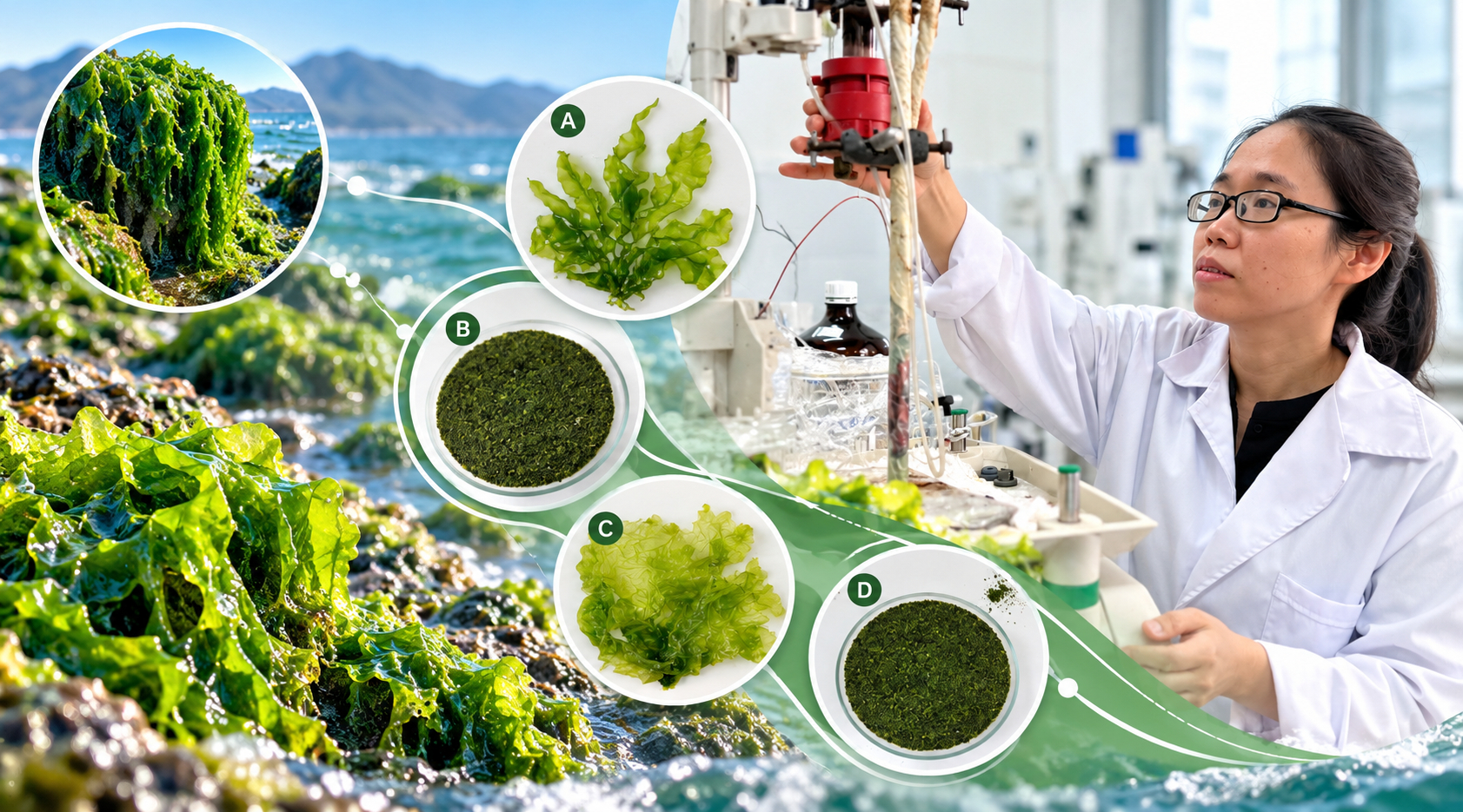 Từ hai loài rong lục phổ biến ở vùng biển Khánh Hòa, nhóm nghiên cứu thuộc Viện Hải dương học, Viện Hàn lâm Khoa học và Công nghệ Việt Nam đã điều chế và khảo sát oligosaccharide dạng ulvan, đồng thời ghi nhận cấu trúc U3s chưa từng được công bố