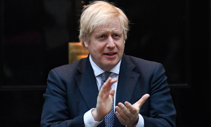 Thủ tướng Anh Boris Johnson tại cuộc họp ở Văn phòng Thủ tướng ở London tháng trước. Ảnh: Reuters.