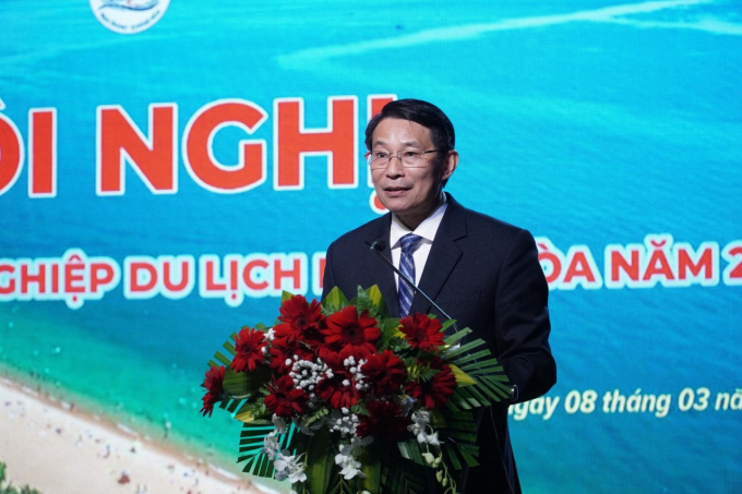 Ông Đinh Văn Thiệu - Phó Chủ tịch UBND tỉnh Khánh Hòa phát biểu tại Hội nghị gặp mặt doanh nghiệp vừa qua 