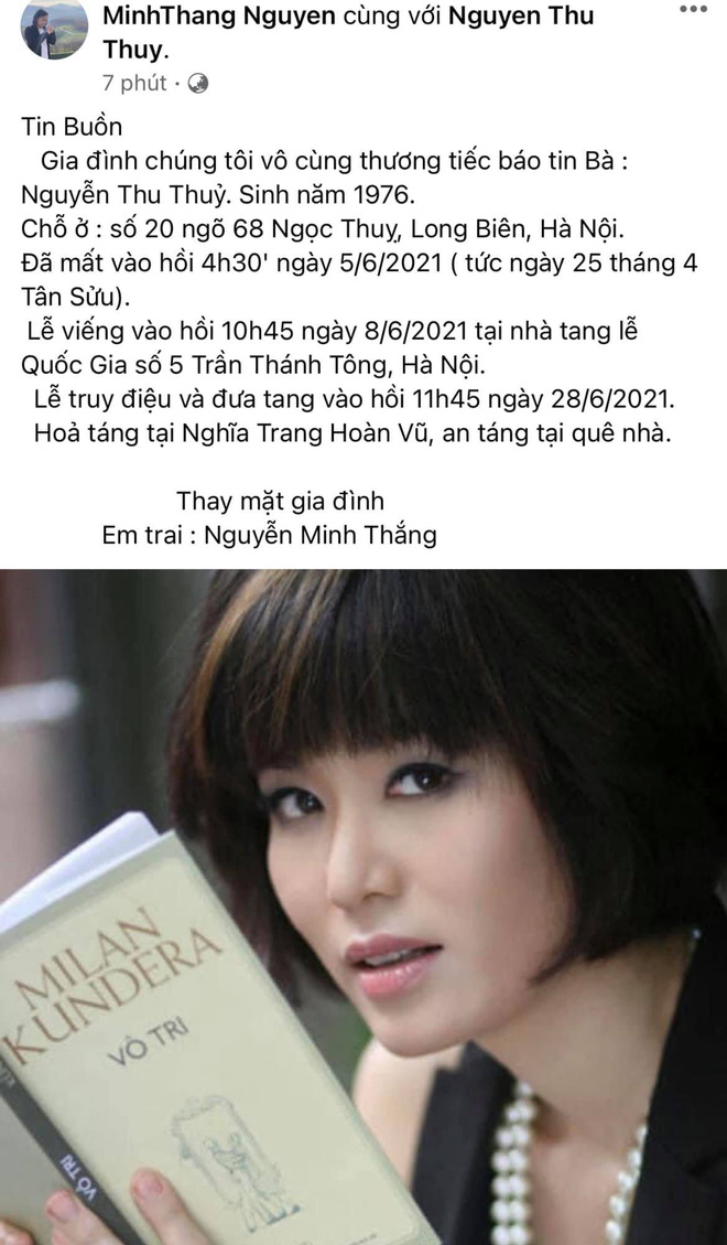 Hoa hậu Việt Nam 1994 Nguyễn Thu Thủy qua đời vì đột quỵ