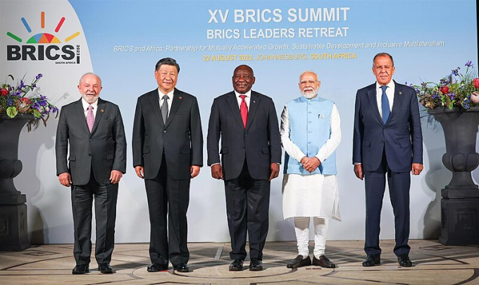 Các lãnh đạo khối BRICS ủng hộ mở rộng thành viên. Ảnh: Sputnik