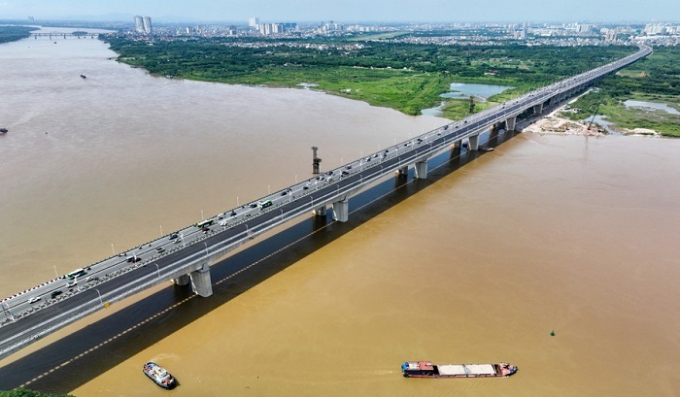  Cầu Vĩnh Tuy 2 kỳ vọng sẽ giảm áp lực cho cầu Vĩnh Tuy 1 thường xuyên bị ùn tắc