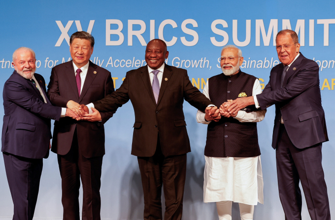 Các nhà lãnh đạo BRICS tại hội nghị thượng đỉnh ở Nam Phi