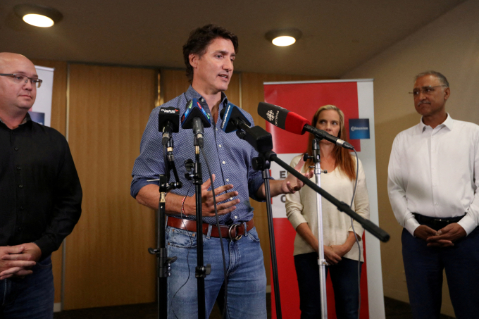   Thủ tướng Canada Justin Trudeau đã gọi lệnh cấm tin tức của Meta là ‘không thể tưởng tượng được’. Ảnh: Reuters  
