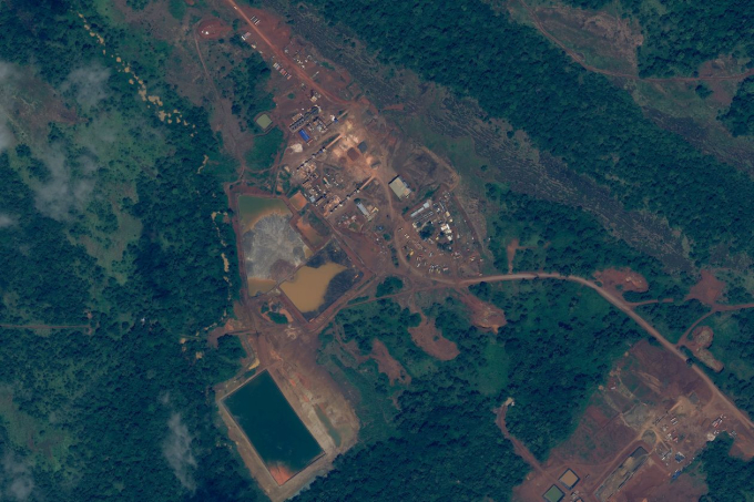 Mỏ vàng Ndassima thuộc Cộng hòa Trung Phi. Ảnh: WSJ / PLEIADES © CNES 2023
