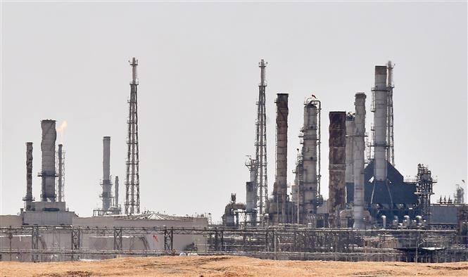 Một cơ sở lọc dầu của Aramco ở khu vực al-Khurj, Saudi Arabia. (Ảnh: AFP)