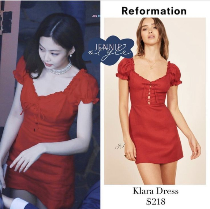 Mẫu váy Klara Dress được Jennie diện có giá 5 triệu
