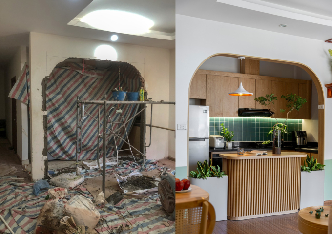 Căn nhà trước và sau khi cải tạo