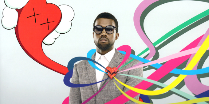 Kaws xuất hiện trên bìa album 808s & Heartbreak của Kanye West