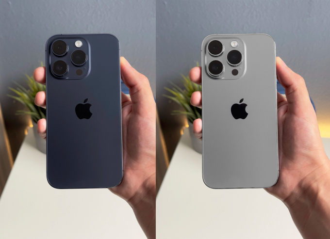   Hình ảnh phác hoạ tuỳ chọn màu Titan Grey và xanh đen được cho là sẽ có trên iPhone 15 Pro Max (Ảnh: AppleHub)  