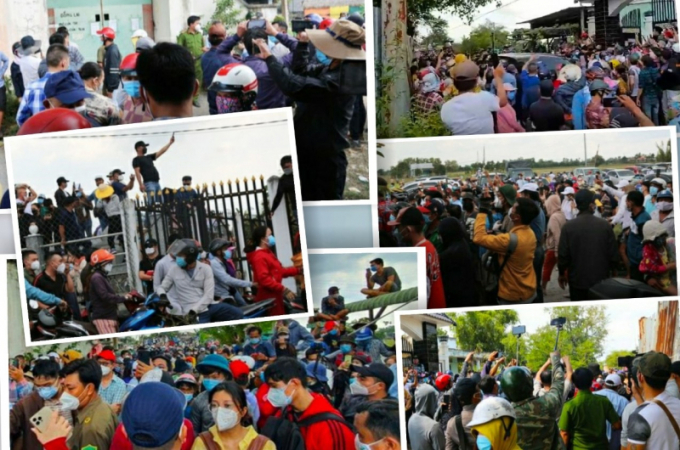 Hàng trăm người tìm đến Tịnh Thất Bồng Lai sau thông báo của bà Hằng trên livestream trước đó (ảnh: Báo Công an nhân dân)
