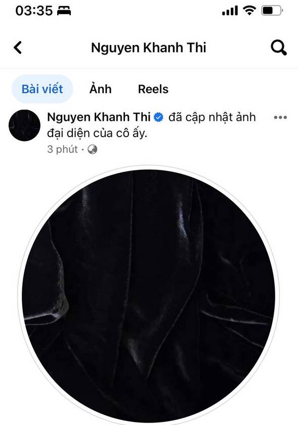 Khánh Thi khiến fan lo lắng vì thay avatar đen giữa đêm