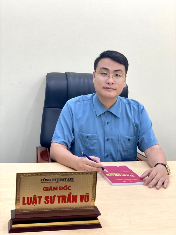 Luật sư Trần Hoàng Vũ (Giám đốc Công ty Luật TNHH AEC, Đoàn Luật sư thành phố Hà Nội)
