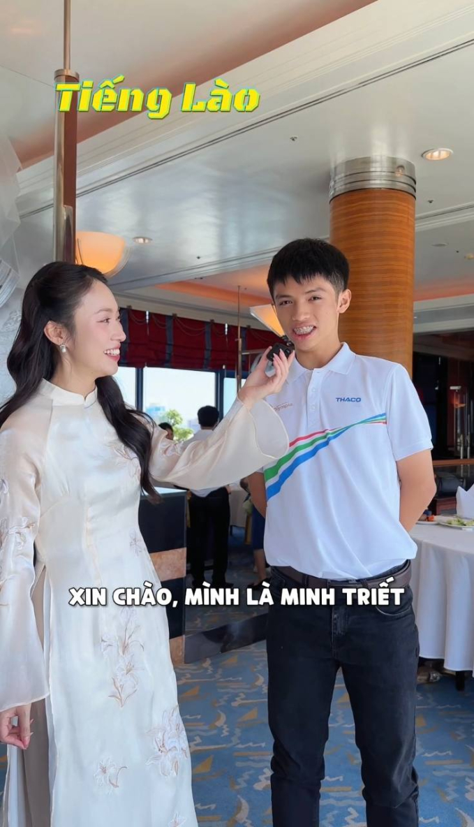 Không chỉ biết nói tiếng Lào, Minh Triết còn có thể nói tiếng Việt nhưng theo accent Huế
